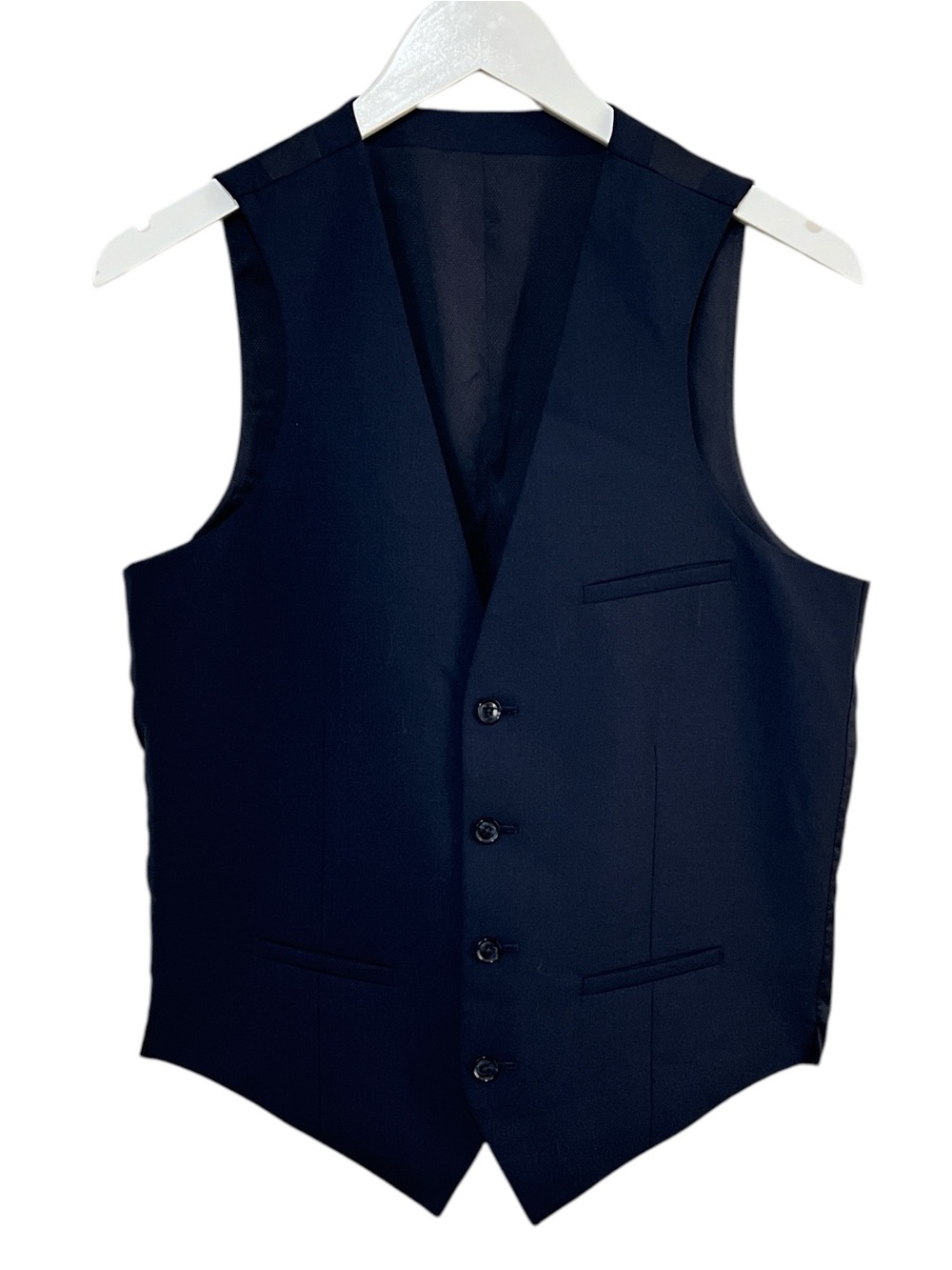 Bar III Slim Fit Mens Suit Vest Waistcoat 4-Button, Navy Blue, Size Small